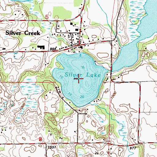 Topographic Map of Silver Lake, MN