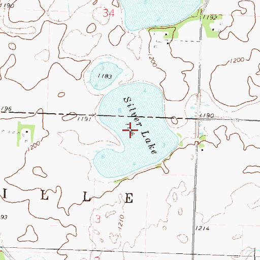 Topographic Map of Silver Lake, MN