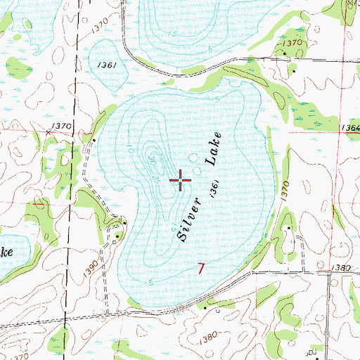 Topographic Map of Silver Lake, MN