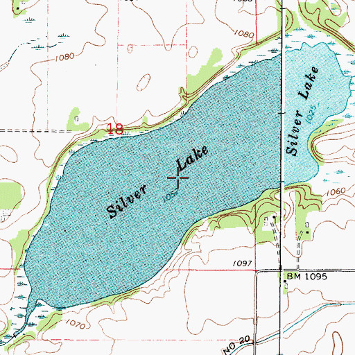 Topographic Map of Silver Lake, MN