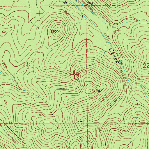 Topographic Map of Township of Dry Fork (historical), AR