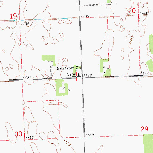 Topographic Map of Silverton Church, MN