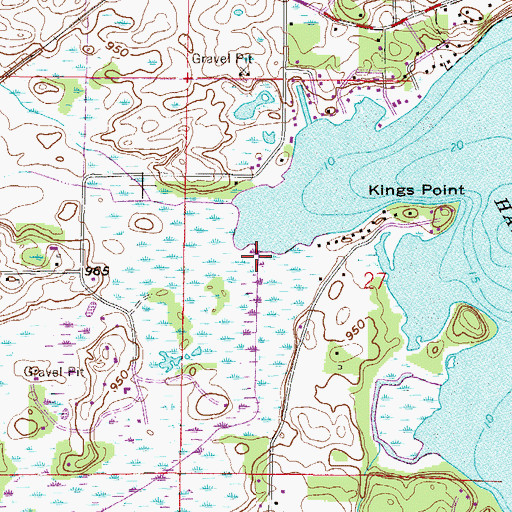 Topographic Map of Sixmile Creek, MN