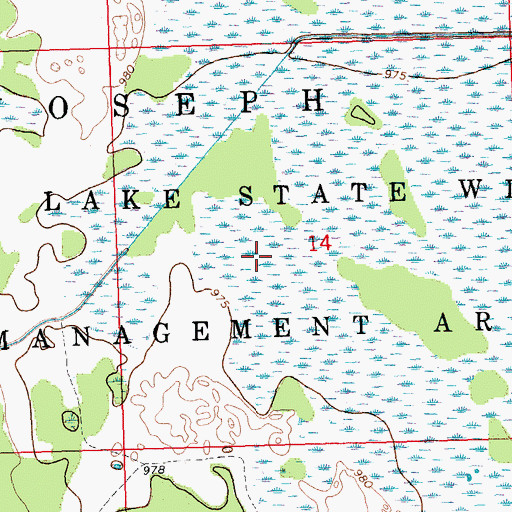 Topographic Map of Skull Lake State Wildlife Management Area, MN