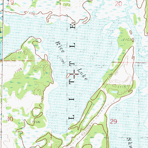 Topographic Map of Skunk Lake, MN