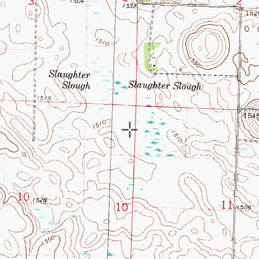 Topographic Map of Slaughter Slough, MN