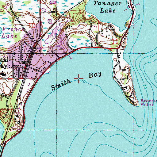 Topographic Map of Smith Bay, MN
