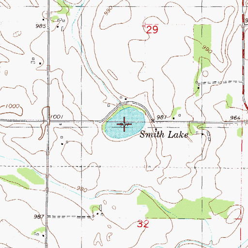 Topographic Map of Smith Lake, MN