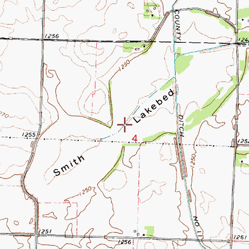 Topographic Map of Smith Lakebed, MN