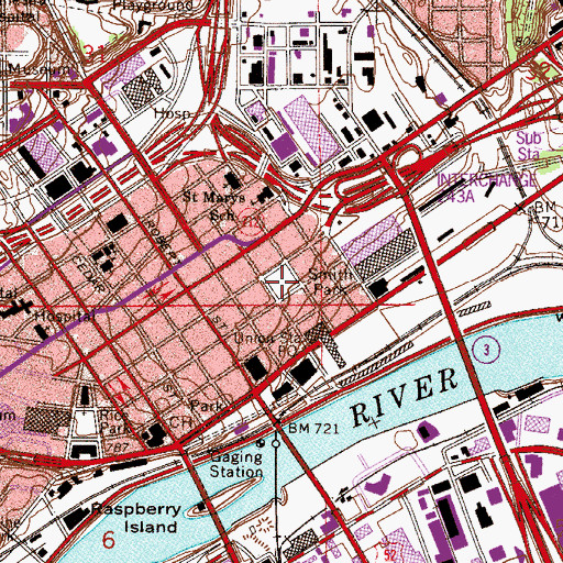 Topographic Map of Smith Park, MN