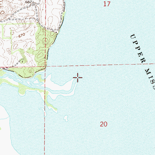 Topographic Map of Snake Creek, MN