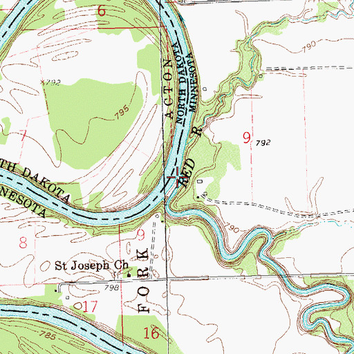 Topographic Map of Snake River, MN