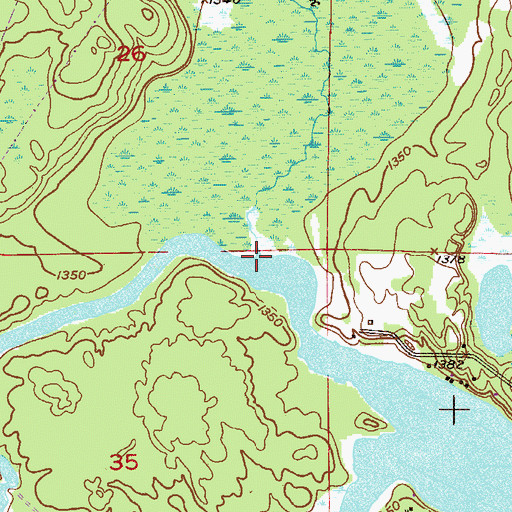 Topographic Map of Snowball Creek, MN