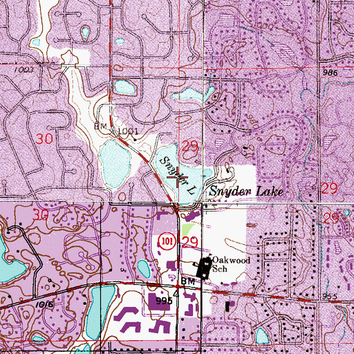 Topographic Map of Kreatz Lake, MN