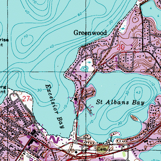 Topographic Map of Solbergs Point, MN