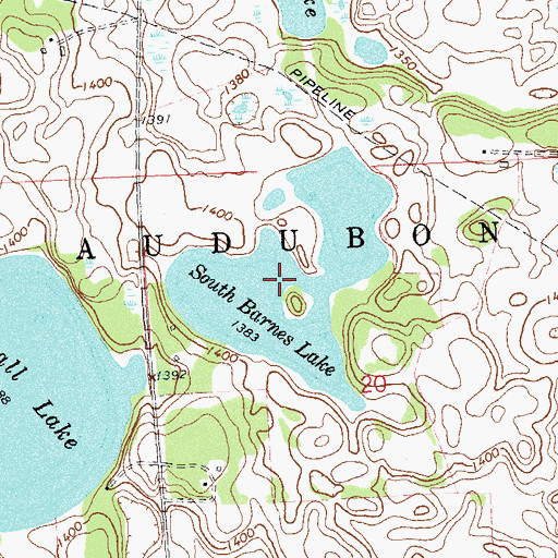 Topographic Map of South Barnes Lake, MN