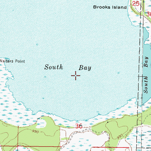 Topographic Map of South Bay, MN