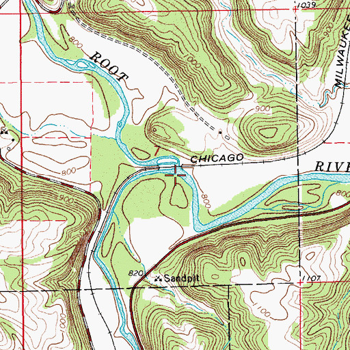 Topographic Map of South Branch Root River, MN