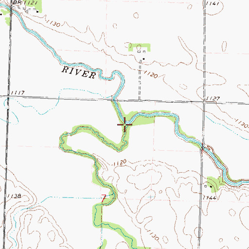Topographic Map of South Branch Yellow Medicine River, MN