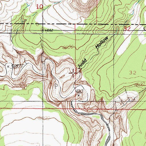 Topographic Map of Judd Hollow, AZ