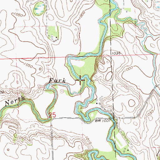 Topographic Map of South Fork Yellow Bank River, MN