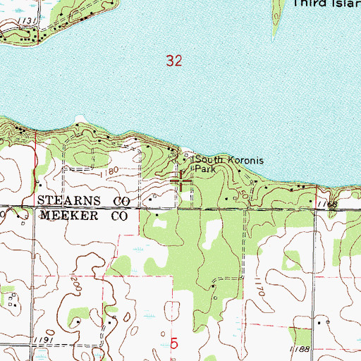 Topographic Map of South Koronis Park, MN