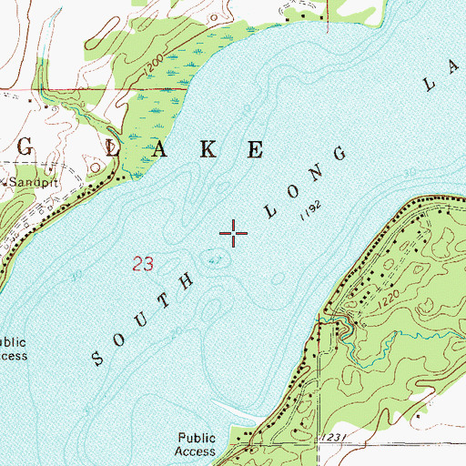 Topographic Map of South Long Lake, MN