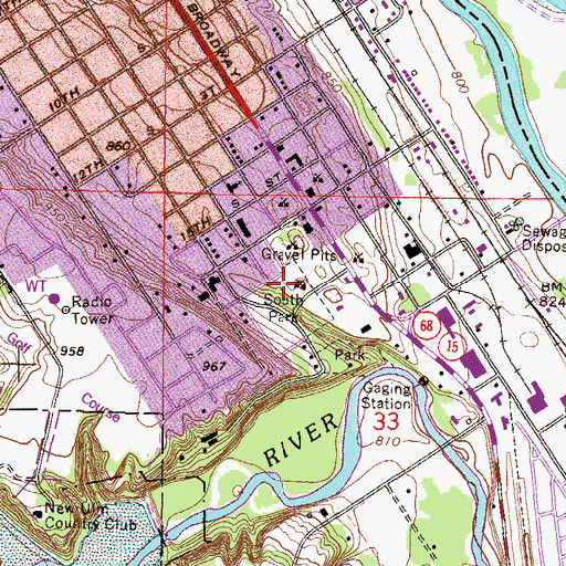 Topographic Map of South Park, MN