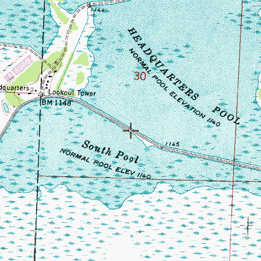 Topographic Map of South Pool, MN