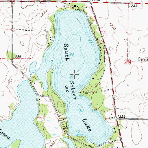 Topographic Map of South Silver Lake, MN