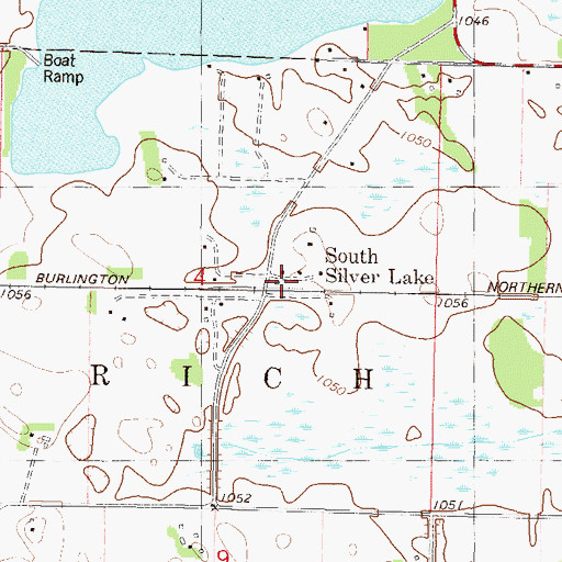 Topographic Map of South Silver Lake, MN