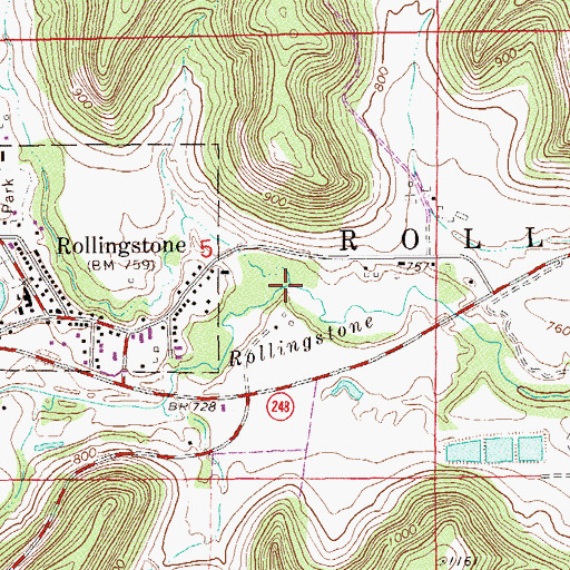 Topographic Map of Speltz Creek, MN