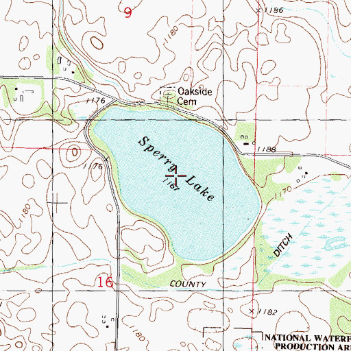 Topographic Map of Sperry Lake, MN