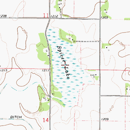 Topographic Map of Spicer Lake, MN