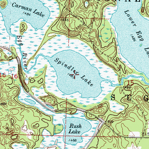 Topographic Map of Spindler Lake, MN