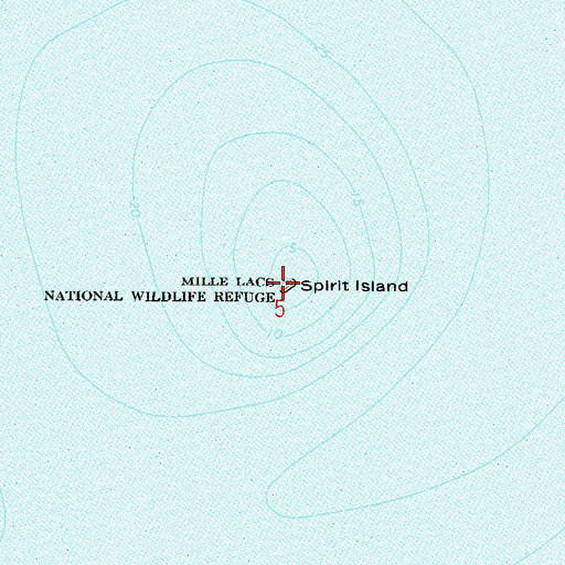 Topographic Map of Spirit Island, MN