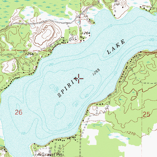 Topographic Map of Spirit Lake, MN