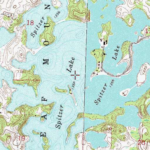 Topographic Map of Spitzer Lake, MN