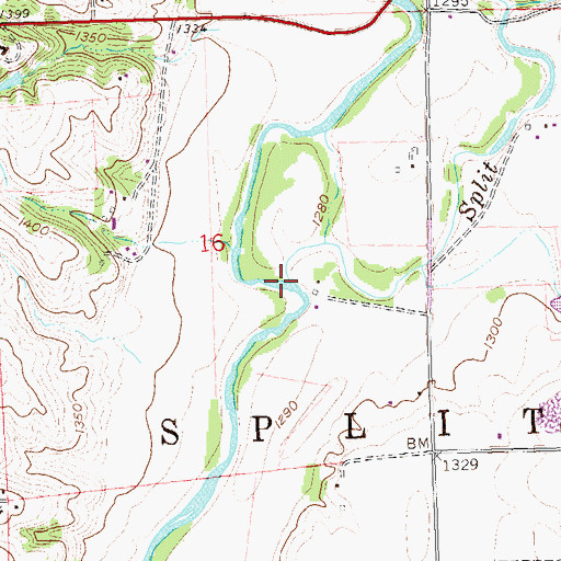 Topographic Map of Split Rock Creek, MN