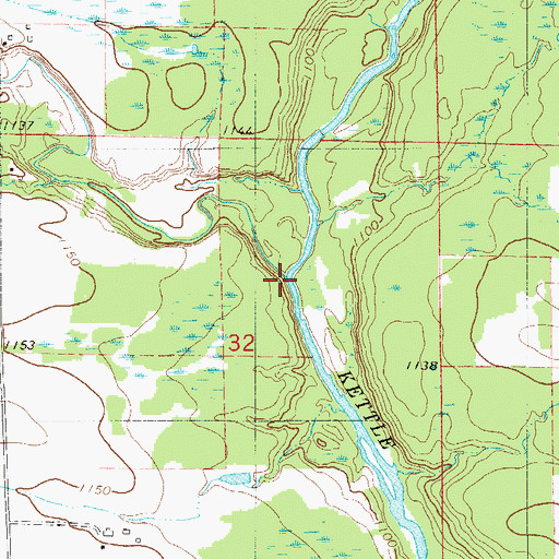 Topographic Map of Split Rock River, MN