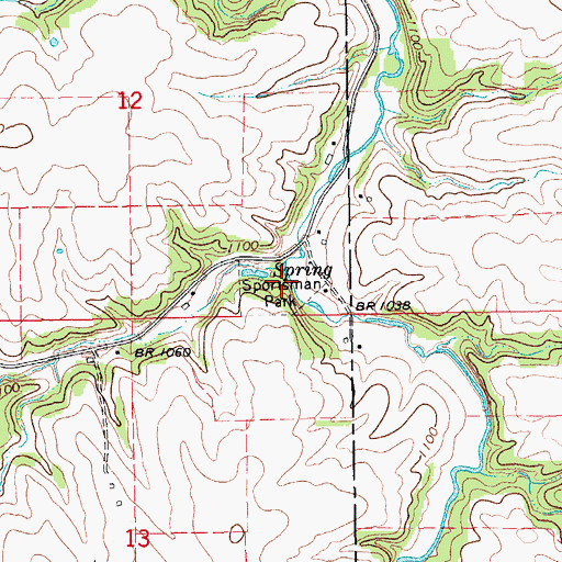 Topographic Map of Sportsman Park, MN