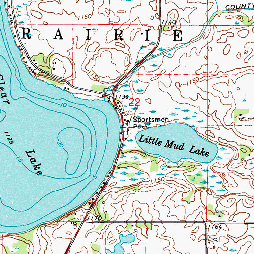 Topographic Map of Sportsmen Park, MN