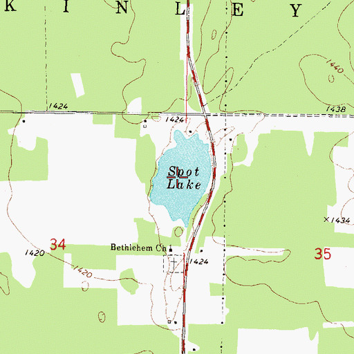 Topographic Map of Spot Lake, MN