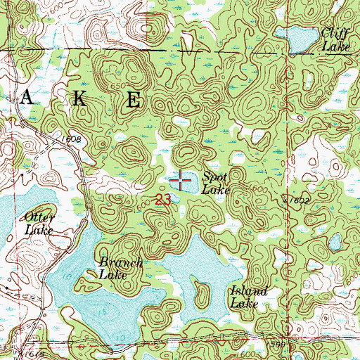 Topographic Map of Spot Lake, MN