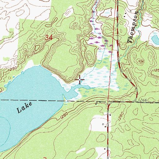 Topographic Map of Spring Brook, MN