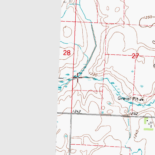 Topographic Map of Spring Creek, MN