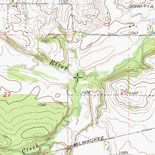 Topographic Map of Spring Creek, MN