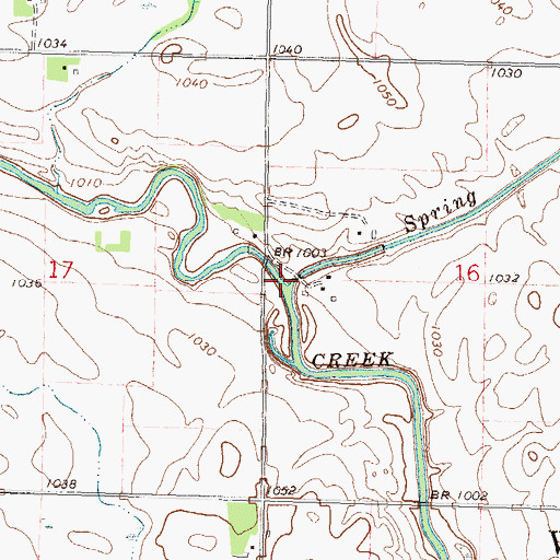 Topographic Map of Spring Creek, MN