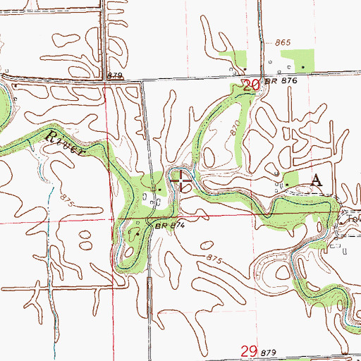 Topographic Map of Spring Creek, MN