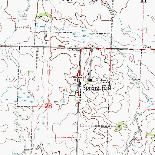 Topographic Map of Spring Hill, MN